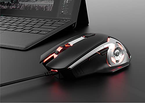 FIRSTBLOOD ONLY GAME. AJ120 Wired Gaming Mouse, Ergonomic LED Backlit USB Gamer Mice Computer Laptop PC, for Windows Mac Linux OS, Black