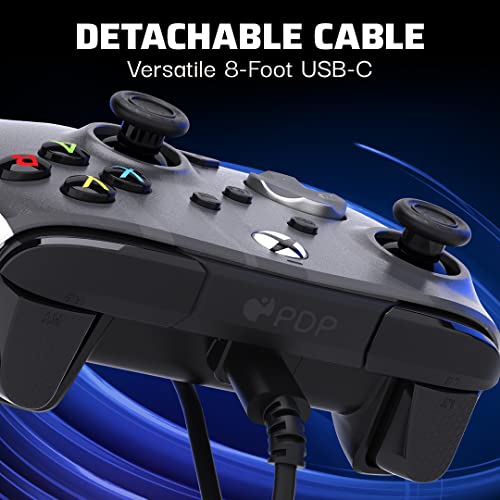 PDP Gaming REMATCH Advanced Wired Controller Licensed for Xbox Series X|S/Xbox One/PC, Customizable, App Supported - Radial Black