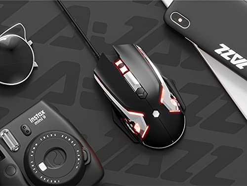 FIRSTBLOOD ONLY GAME. AJ120 Wired Gaming Mouse, Ergonomic LED Backlit USB Gamer Mice Computer Laptop PC, for Windows Mac Linux OS, Black