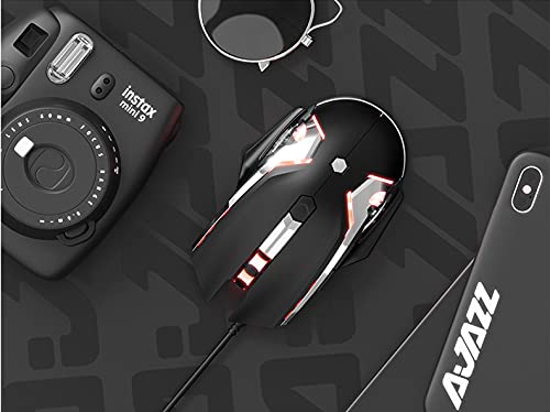 FIRSTBLOOD ONLY GAME. AJ120 Wired Gaming Mouse, Ergonomic LED Backlit USB Gamer Mice Computer Laptop PC, for Windows Mac Linux OS, Black