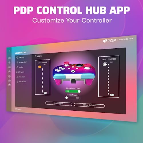 PDP Gaming REMATCH Advanced Wired Controller Licensed for Xbox Series X|S/Xbox One/PC, Customizable, App Supported - Pink Australian Opal (Amazon Exclusive)
