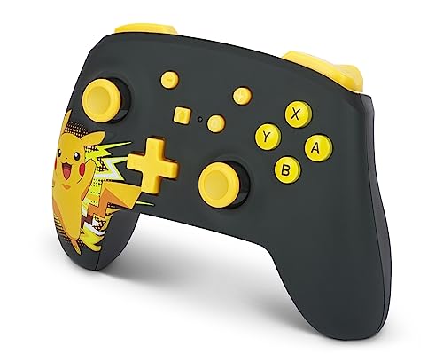 PowerA Wireless Nintendo Switch Controller - Pikachu Ecstatic, AA Battery Powered (Battery Included), Nintendo Switch Pro Controller, Mappable Gaming Buttons, Officially Licensed by Nintendo
