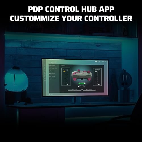 PDP REMATCH GLOW Advanced Wired Controller Licensed For Xbox Series X|S, Xbox One, & Windows 10/11 PC: Pink Cherry Blossom (Glow in the Dark)
