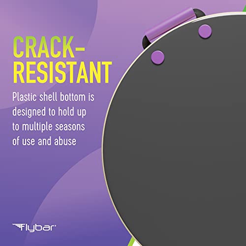 Flybar Snow Sled for Kids - Foam Saucer Disc Sled, Ages 6+, Easy Grip Handles, Durable with Slick Bottom & PE Core Build, Lightweight Sleds for Kids, Snow Toys for Kids Outdoor, Up to 110 lbs, 26"