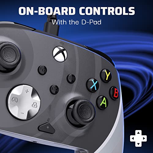 PDP Gaming REMATCH Advanced Wired Controller Licensed for Xbox Series X|S/Xbox One/PC, Customizable, App Supported - Radial Black