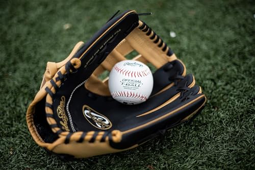 Rawlings | PLAYERS Series T-Ball & Youth Baseball Glove | Right Hand Throw | 11.5" | Camel/Black