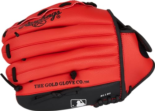 Rawlings | PLAYERS SERIES Youth Baseball Glove | Right Hand Throw | 11" - Basket Web | Scarlet