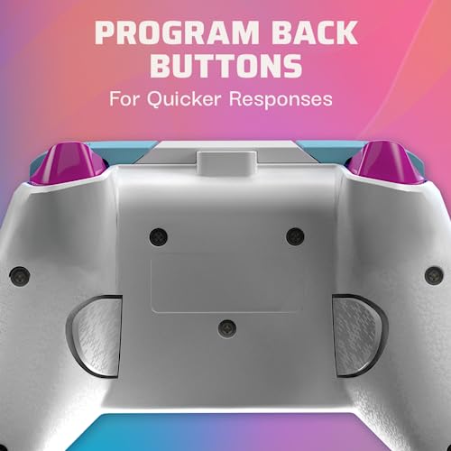 PDP Gaming REMATCH Advanced Wired Controller Licensed for Xbox Series X|S/Xbox One/PC, Customizable, App Supported - Pink Australian Opal (Amazon Exclusive)