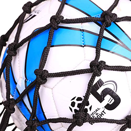 EastyGold Basketball Net Bag Soccer Football Mesh Storage Sports Ball Holder Nylon Carry Bag Durable Single Ball Carrier 2 Pack Black Fit Ball 3 4 5