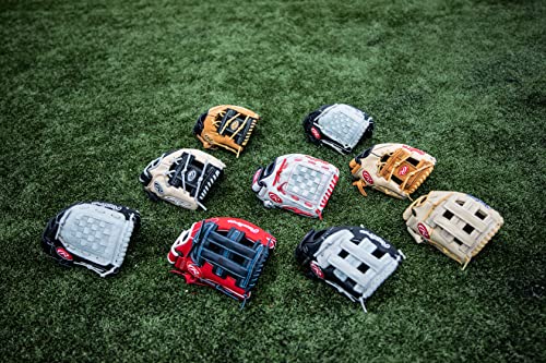 Rawlings Sure Catch Glove Series | T-Ball & Youth Baseball Gloves | Right Hand Throw | 10.5" | Tan/Camel