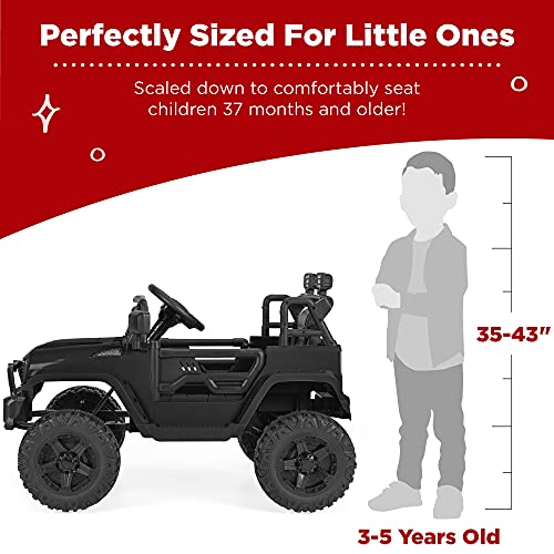 Best Choice Products 12V Kids Ride On Truck Car w/Parent Remote Control, Spring Suspension, LED Lights, AUX Port - Black