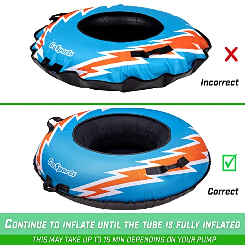 GoSports 44 in Heavy-Duty Winter Snow Tube with Premium Canvas Cover - Commercial Grade Sled - Choose Your Style