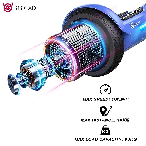 SISIGAD Hoverboard with Bluetooth,Two Wheel Hoverboard
