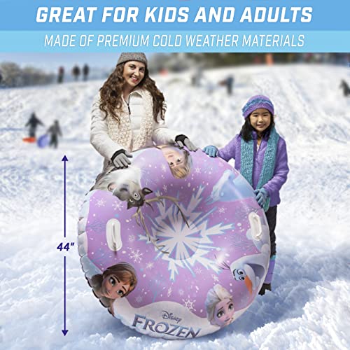GoFloats Winter Snow Tube - Inflatable Sled for Kids and Adults (Choose from Unicorn, Disney's Frozen, Ice Dragon, Polar Bear, Penguin, Flamingo)