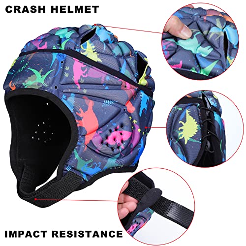 DGXINJUN Soft Shell Protective Headgear 7 V 7 Rugby Headguards Padding Padded Helmet Goalkeeper Adjustable Soccer Goalie Helmet Support Rugby Flag Football Helmet Youth Kids Adults