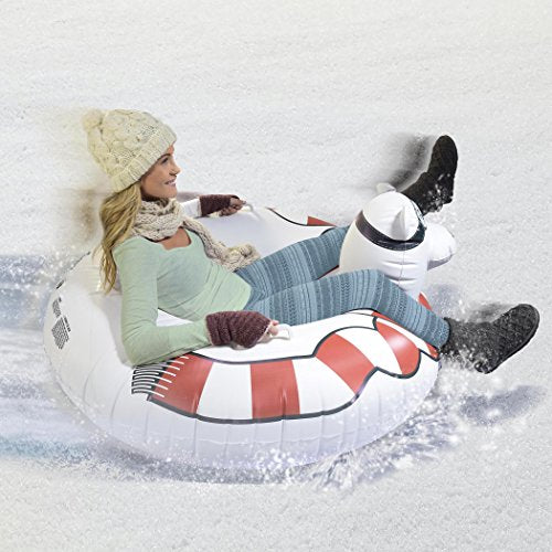 GoFloats Winter Snow Tube - Inflatable Sled for Kids and Adults (Choose From Unicorn, Disney's Frozen, Ice Dragon, Polar Bear, Penguin, Flamingo)