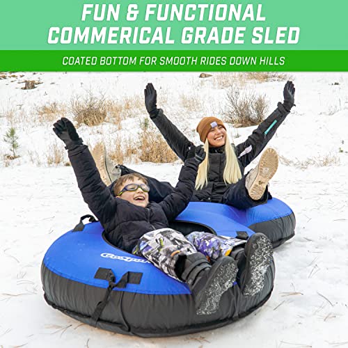 GoSports Heavy Duty 2 Person Winter Snow Tube with Premium Canvas Cover - America, Blue, Red or Retro