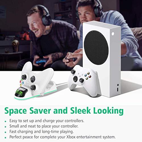 OIVO Controller Charger Compatible with Xbox Series X|S/Xbox One, Controller Charging Station with 2 x 1300mAh Rechargeable Battery Kit, Dual Charging Dock for Xbox One/One Elite/Series X|S
