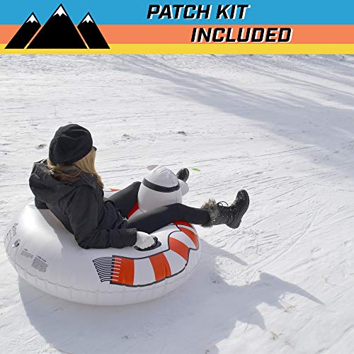 GoFloats Winter Snow Tube - Inflatable Sled for Kids and Adults (Choose From Unicorn, Disney's Frozen, Ice Dragon, Polar Bear, Penguin, Flamingo)
