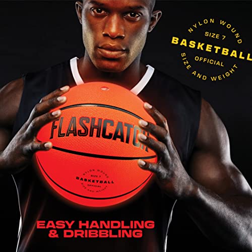 Light Up Basketball - Glow in the Dark Basket Ball NO 7 Sports Gear Gifts for Boys & Girls 8-15+ Year Old Kids, Teens Gift Ideas Cool Boy Toys Ages 8 9 10 11 12 13 14 15 Glowing Night Activity