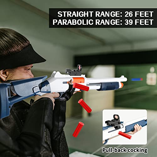 Toy Gun Models Foam Blasters (33-Inch) Soft Bullet Shotgun,Empty Shell Ejecting Design [with10 Shell 40 Soft Darts] Perfect for Indoor and Outdoor Play