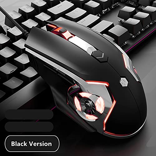 FIRSTBLOOD ONLY GAME. AJ120 Wired Gaming Mouse, Ergonomic LED Backlit USB Gamer Mice Computer Laptop PC, for Windows Mac Linux OS, Black