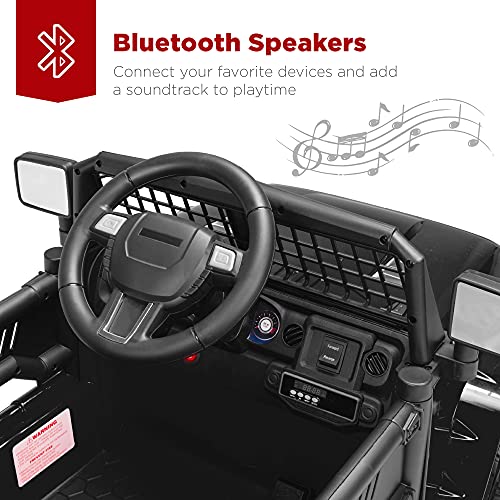 Best Choice Products 12V Kids Ride On Truck Car w/Parent Remote Control, Spring Suspension, LED Lights, AUX Port - Black