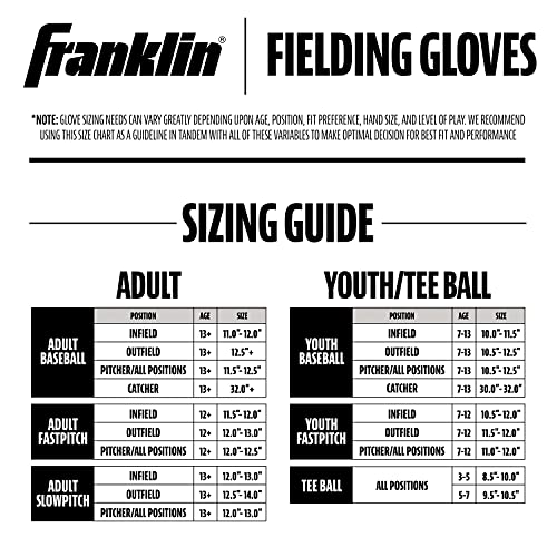 Franklin Sports Teeball/Baseball Glove - Left and Right Handed Youth Fielding Glove - Neo-Grip - Synthetic Leather - 9.0 Inch Left Hand Throw - Ready To Play Glove - Blue