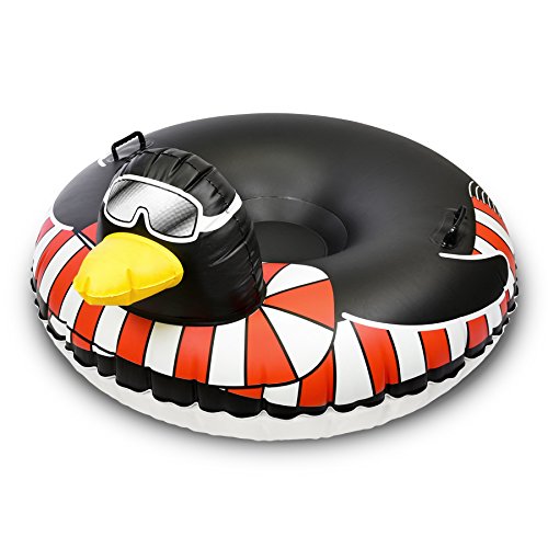 GoFloats Winter Snow Tube - Inflatable Sled for Kids and Adults (Choose from Unicorn, Disney's Frozen, Ice Dragon, Polar Bear, Penguin, Flamingo)
