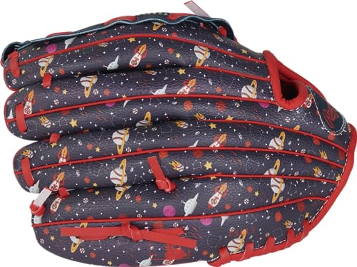 Rawlings | PLAYERS SERIES Youth Baseball Glove | Right Hand Throw | 10" - Basket Web | Navy/Space