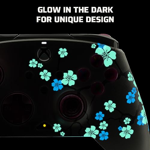 PDP REMATCH GLOW Advanced Wired Controller Licensed For Xbox Series X|S, Xbox One, & Windows 10/11 PC: Pink Cherry Blossom (Glow in the Dark)