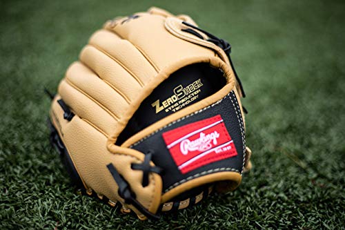 Rawlings | PLAYERS Series T-Ball & Youth Baseball Glove | Left Hand Throw | 11.5" | Camel/Black
