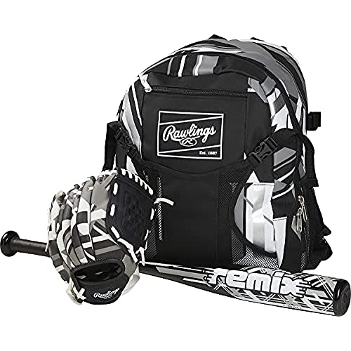 Rawlings Remix Glove Series | T-Ball & Youth Baseball Gloves | Right Hand Throw | 9" | Black