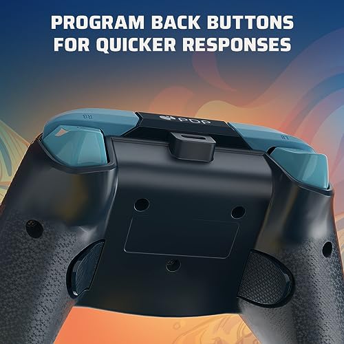 PDP REMATCH GLOW Advanced Wired Controller Licensed For Xbox Series X|S, Xbox One, & Windows 10/11 PC: Blue Tide (Glow in the Dark)