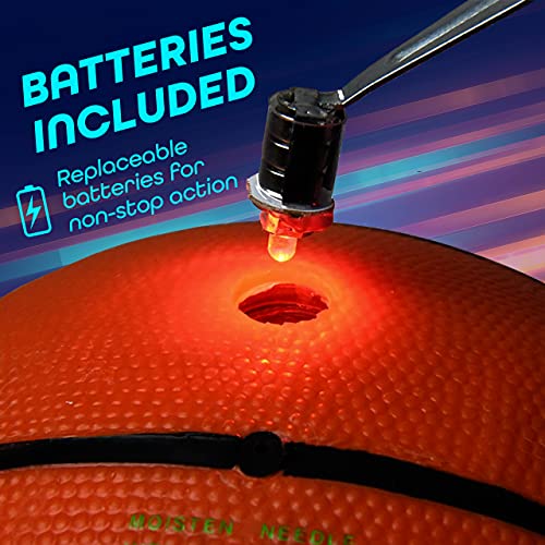 GlowCity Glow in The Dark Basketball for Teen Boy - Basketball Gift - Glowing Red Basket Ball, Light Up LED Toy for Night Ball Games - Sports Stuff & Gadgets for Kids Age 8 Years Old and Up