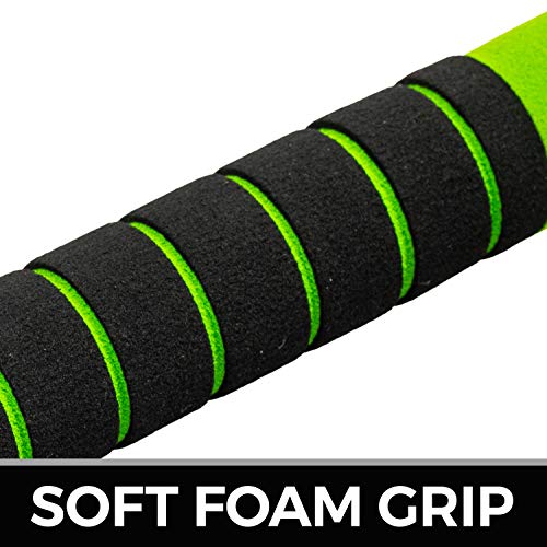 Franklin Sports MLB Kids Foam Baseball Bat + Ball Set - Toy Bat + Foam Ball Set for Kids + Toddlers - Standard Barrel - Green - 27"