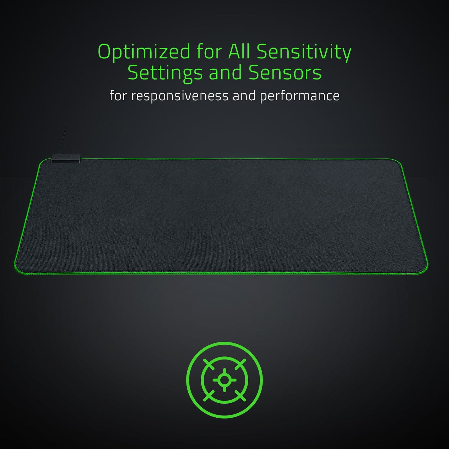 Razer Goliathus Extended Chroma Gaming Mousepad: Customizable Chroma RGB Lighting - Soft, Cloth Material - Balanced Control & Speed - Non-Slip Rubber Base - Classic Black